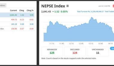 झिनो अंकले बढ्यो नेप्से, एक दशमलव ५२ अंकले बढ्दा छ अर्ब २० करोडको कारोबार