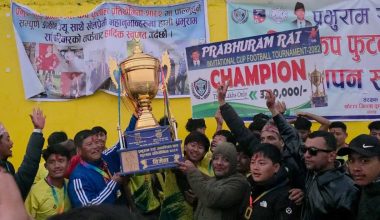 ‘प्रभुराम राई आमन्त्रित फुटबल कप–२०८२’को उपाधि नेर्पा स्पोर्ट्सलाई