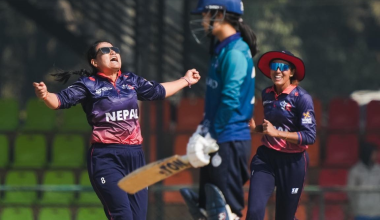 थाइल्याण्डलाई जितका लागि १२३ रनको लक्ष्य