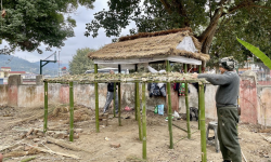 आदिवासी जनजाति महोत्सव : तीन जातिका नमुना घर निर्माण