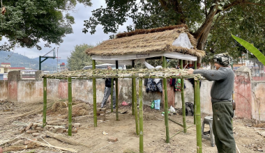 आदिवासी जनजाति महोत्सव : तीन जातिका नमुना घर निर्माण