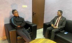 सञ्चारमन्त्री खरेल र राप्रपा अध्यक्ष लिङ्देनबीच भेटवार्ता