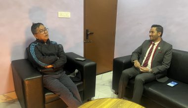 सञ्चारमन्त्री खरेल र राप्रपा अध्यक्ष लिङ्देनबीच भेटवार्ता