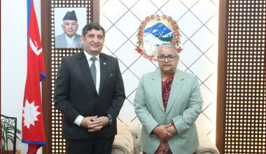 प्रधानमन्त्री कार्कीसमक्ष राजदूत अवरार एच. हासमीको शिष्टाचार भेट