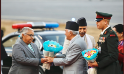 राष्ट्रपति पौडेल स्वदेश फिर्ता