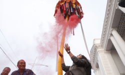 वसन्तपुरमा चिर ठड्याइयो : होली पर्व सुरु