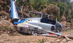 दुर्घटनामा परेको हेलिकप्टरका घाइतेको उद्धार