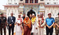 प्रधानमन्त्री कार्कीद्वारा जानकी मन्दिरमा दर्शन तथा पूजाआराधना