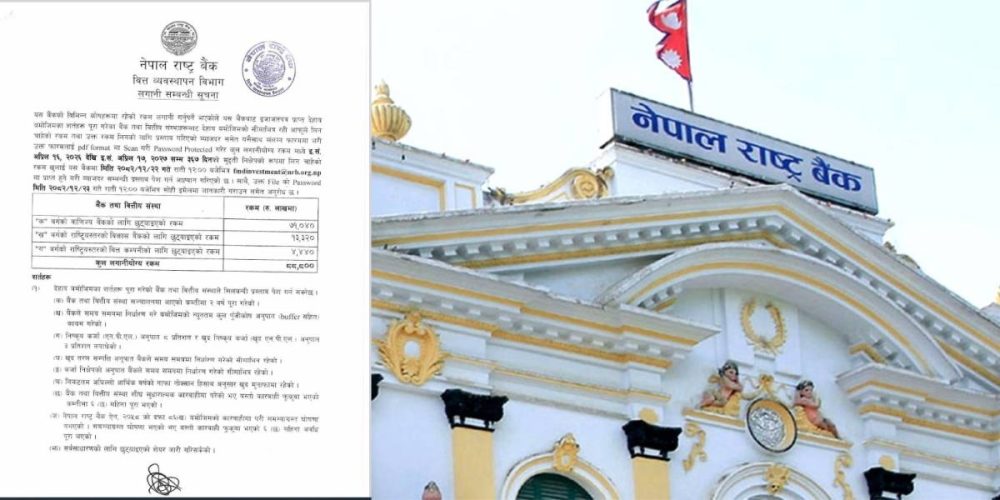 संस्थागत निक्षेप लगानीको लागि अफर, बैंकिङ प्रणालीमा आठ अर्ब ८८ करोड रुपैयाँ राख्दै राष्ट्र बैंक