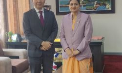 स्वास्थ्यमन्त्री मेहतासँग नेपालका लागि जापानका राजदूत मायदा तोरूको शिष्टाचार भेट