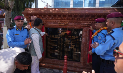 प्रहरी प्रभाग बूढानीलकण्ठ परिसरभित्र पूर्णनिर्माण भएको दुर्गा भगवती मन्दिर उद्घाटन