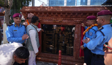 प्रहरी प्रभाग बूढानीलकण्ठ परिसरभित्र पूर्णनिर्माण भएको दुर्गा भगवती मन्दिर उद्घाटन